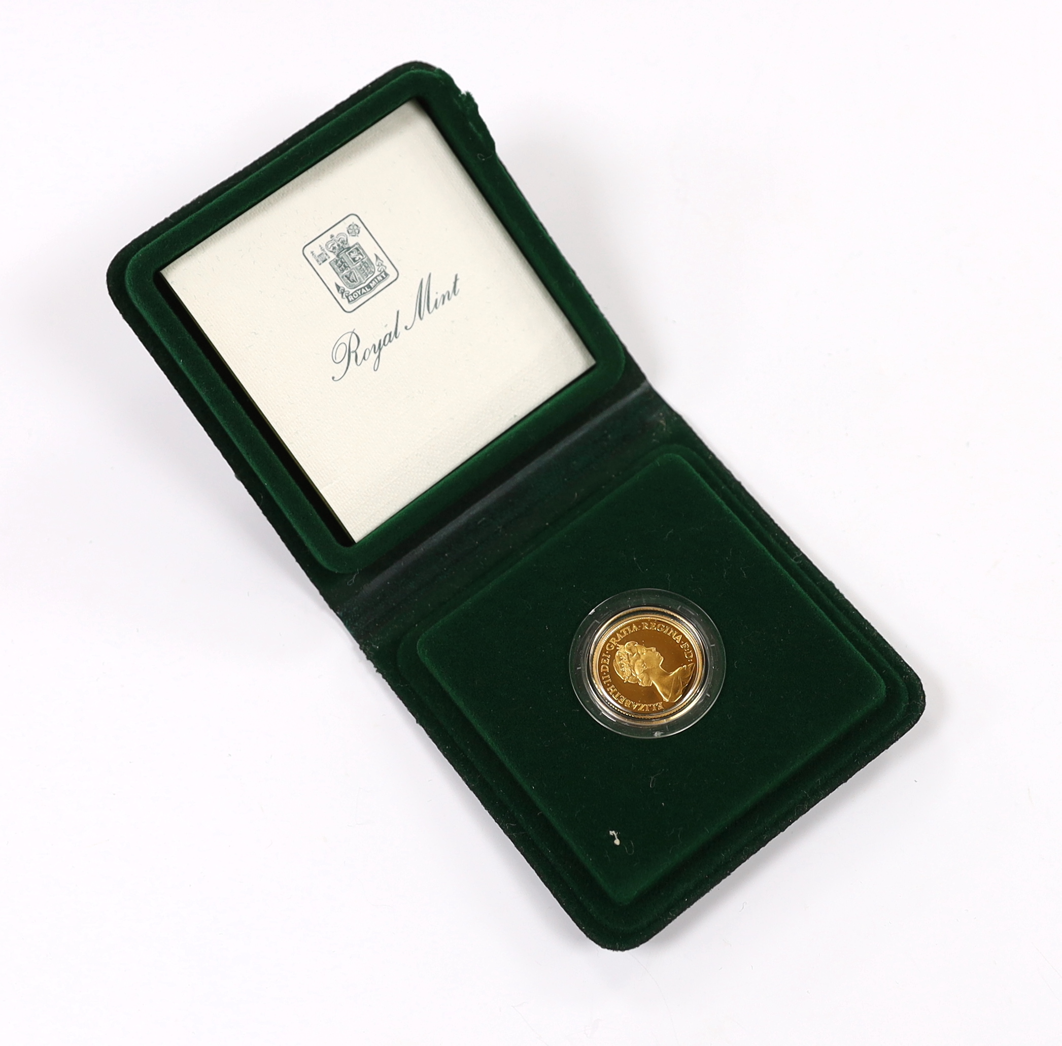 British gold coins, Elizabeth II proof sovereign 1980, cased